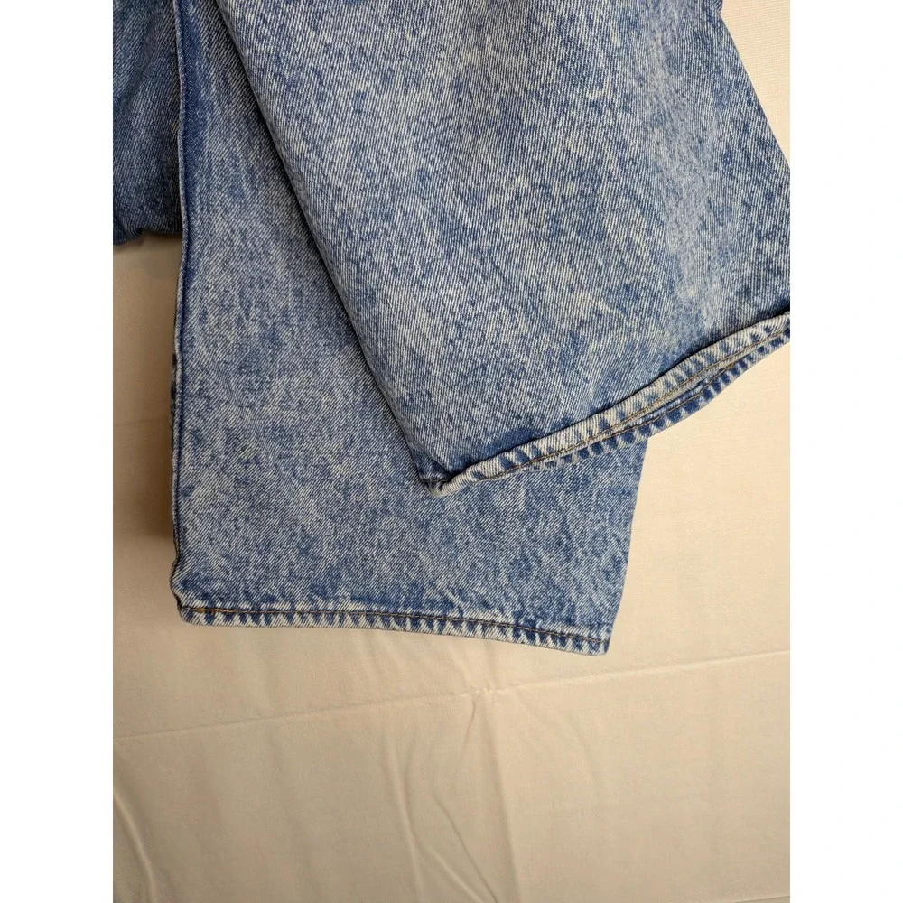 Levis 501 Button Fly Acid Wash Jeans 40X30 Mens Original Fit Straight Denim Jean